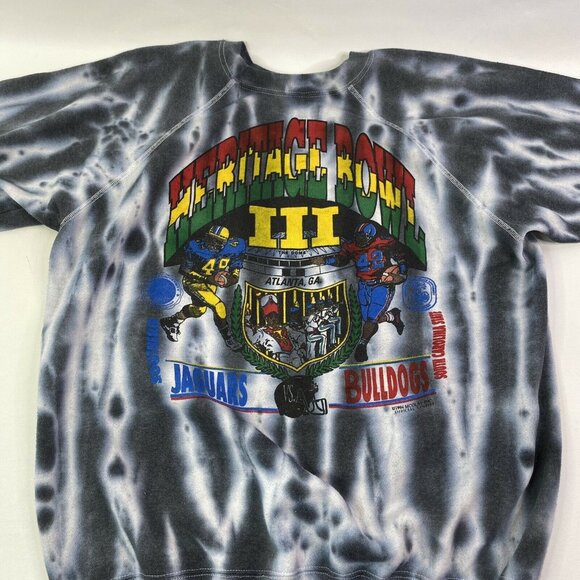 1994 Heritage Bowl Tie Dye Sweatshirt Hanes 2XL Grambling South Carolina Vintage - Picture 1 of 5